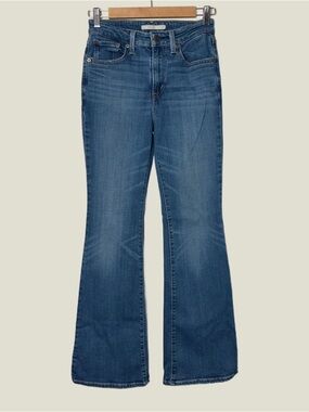 Levi's 726 High Rise Flare Jeans in "Take a Walk" medium wash Woman's Size 27